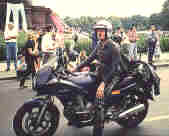 Eckart mit Motorrad auf dem CSD Berlin 1998