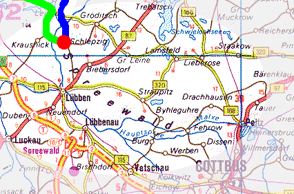 Landkarte Spreewald (3); Map Spreewald (3)